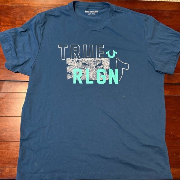 True Religion Other - True Religion Teal and Blue Graphic Tee